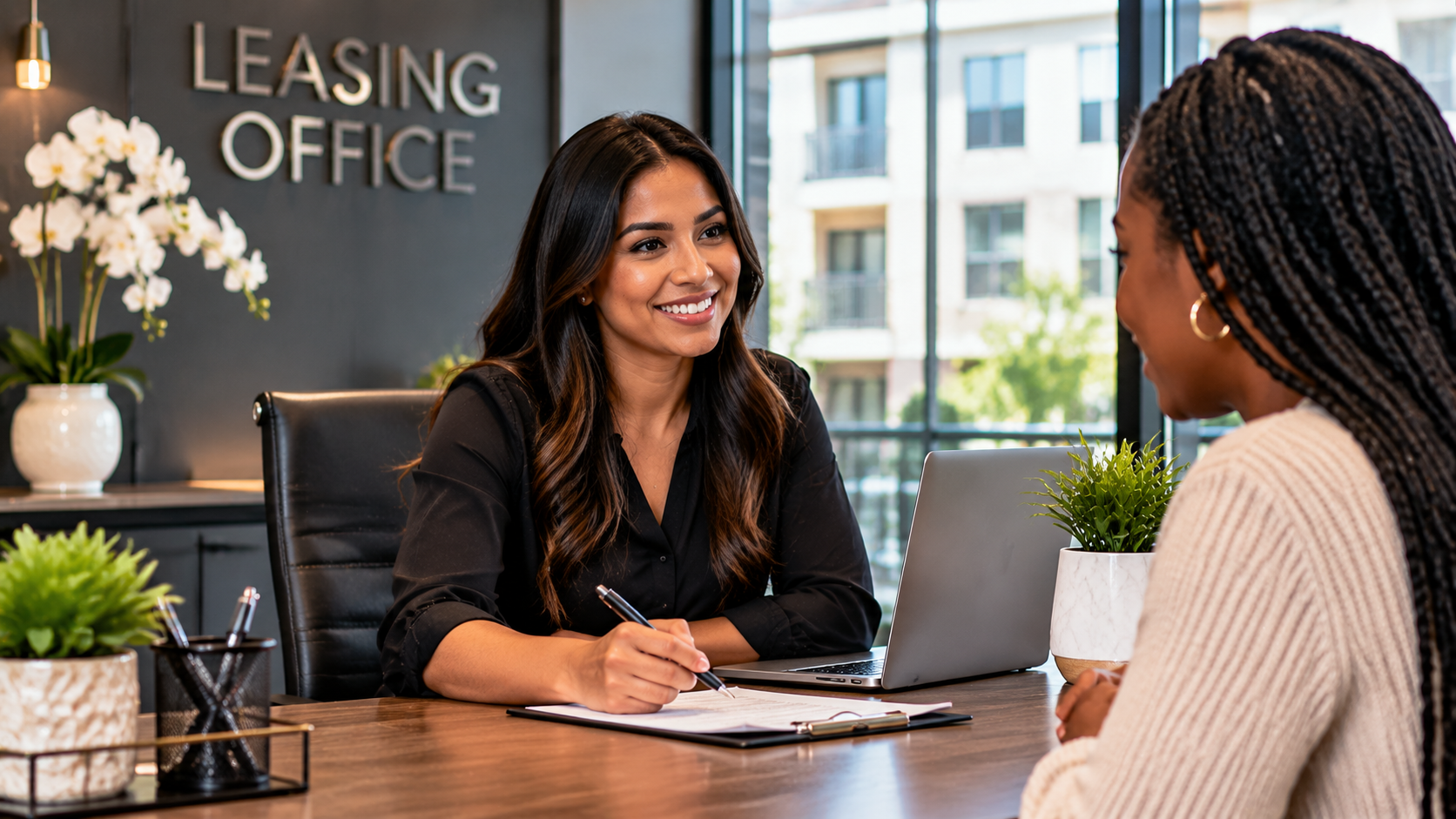 Welcoming Leasing Office Consultation
